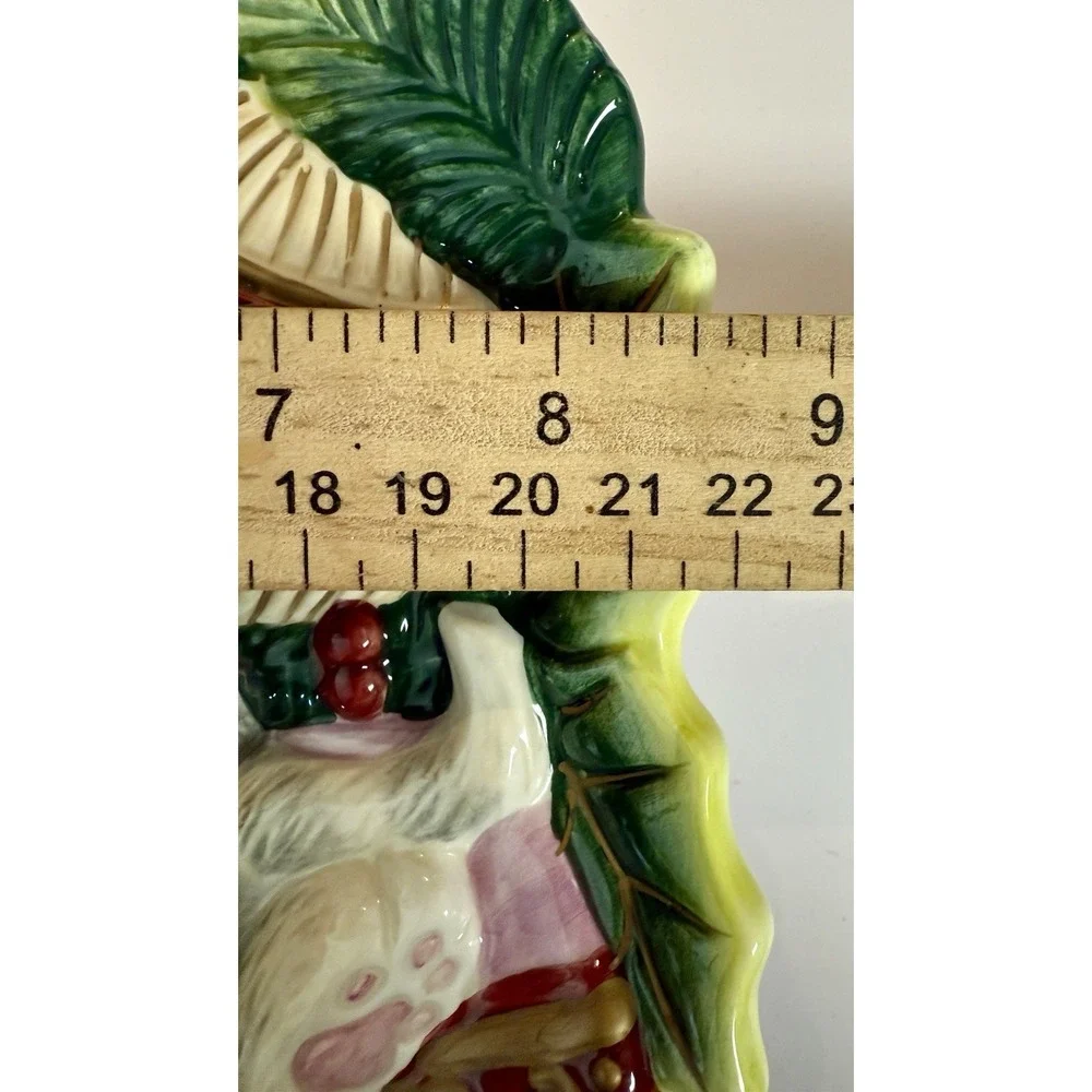FITZ AND FLOYD KRISTMAS KITTY‎ CANAPE PLATE 2003 CHRISTMAS WALL HANGING DECOR